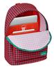 Imagen de MOCHILA GRANDE ORDENADOR "PATA DE GALLO CORAL" 31X41X16 CM