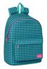 Imagen de MOCHILA GRANDE ORDENADOR "PATA DE GALLO VERDE" 31X41X16 CM