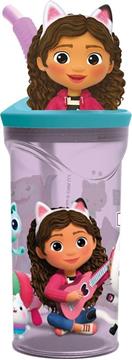 Imagen de VASO FIGURITA 3D 360ML GABBY'S DOLLHOUSE "PARTY" 9X23X6 CM
