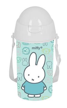 Imagen de Botella 500Ml Apertura Autom. Con Pajita Miffy "Friends" 7,3x19,5x7,3 Cm