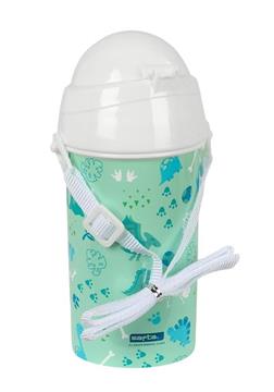 Imagen de Botella 500Ml Apertura Autom. Con Pajita Safta Preescolar "Dino" 7,3X19,5X7,3Cm