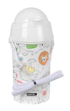 Imagen de Botella 500Ml Apertura Autom. Con Pajita Safta Preescolar "Zoo"