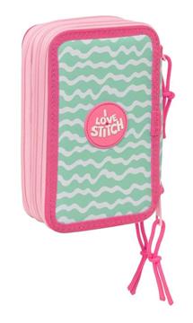 Imagen de Plumier Triple 37 Pcs Stitch "Ice Cream" 12,5x19,5x5,5 Cm