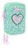 Imagen de Plumier Triple 37 Pcs Safta "Cuore" 12,5x19,5x5,5 Cm