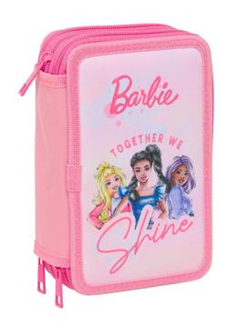 Imagen de Plumier Triple 37 Pcs Barbie 12,5X19,5X5,5Cm