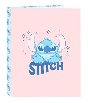 Imagen de Carpeta Folio 4 Anillas Mixtas Stitch "Ohana" 26,5X33X4Cm