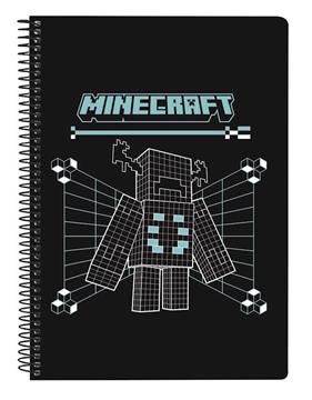 Imagen de Libreta Cuarto Tapas Duras Minecraft 80 H. 15,5x22x1Cm
