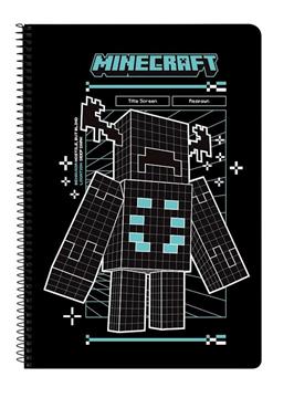 Imagen de Libreta Folio Tapas Duras Minecraft 80 H. 21,5x31x1Cm