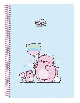 Imagen de Libreta Cuarto 80 H. Tapas Duras Pembe "The Pink Cat" 15,5X22X1Cm