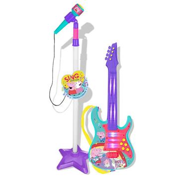 Imagen de Set Guitarra y Microfono con Funciones Peppa Pig 60x30x17 cm