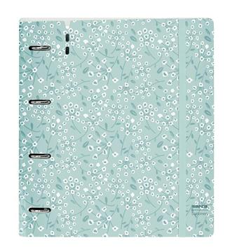Imagen de CARPEBLOCK PP FOAM 4 ANILLAS 35MM CON RECAMBIO SAFTA "LIGHT BLUE FLOWERS" 27X32X4 CM