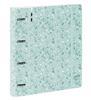 Imagen de CARPEBLOCK PP FOAM 4 ANILLAS 35MM CON RECAMBIO SAFTA "LIGHT BLUE FLOWERS" 27X32X4 CM