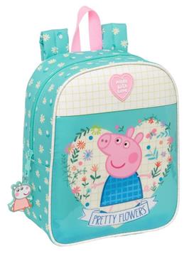 Imagen de Mochila Guarderia Adaptable a Carro Peppa Pig "Pretty Flowers" 22X27X10Cm