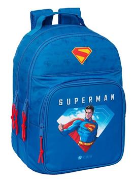 Imagen de Mochila Doble Adapt.Carro Superman 32x42x15 Cm