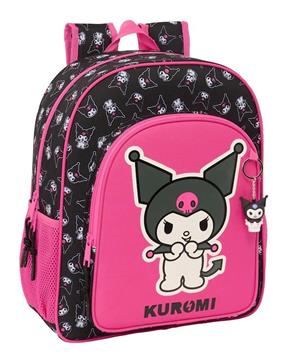 Imagen de Mochila Junior Adaptable a Carro Kuromi 32x38x12 Cm