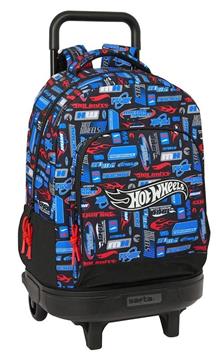 Imagen de Mochila Grande Con Ruedas Compact Ext.Simple Hot Wheels 33x45x22 Cm