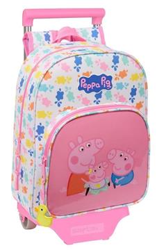 Imagen de Mochila con Carro de Peppa Pig "Baby Pig" 26X34X11Cm