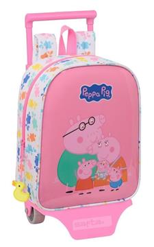 Imagen de Mochila Con Carro de Peppa Pig "Baby Pig" 22X27X10Cm