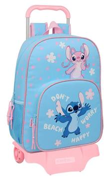 Imagen de Mochila con Carro de Stitch "Happy" 33x42x14 Cm