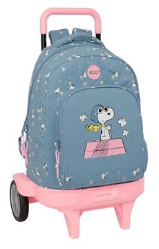 Imagen de Mochila Gde. C/Ruedas Compact Evol. Ext. Snoopy 33X45X22Cm