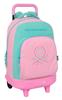 Imagen de Mochila Gde. C/Ruedas Compact Extraible Benetton "Dolce" 33X45X22Cm