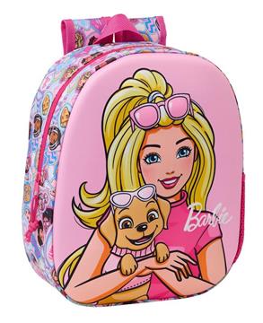 Imagen de Mochila 3D Barbie 3D 27x33x10 Cm
