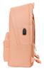 Imagen de MOCHILA DOBLE PARA PORTATIL 15,6" CON USB MUNICH BASICOS "PEACH" 31X44X18 CM