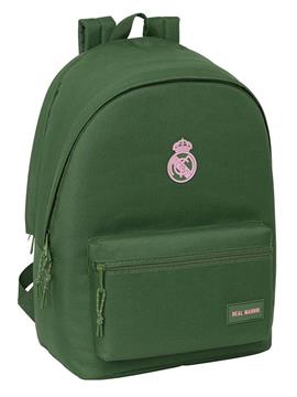 Imagen de MOCHILA DOBLE PARA PORTATIL 15,6"+USB REAL MADRID CHICA CAQUI 31X44X18 CM