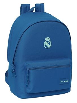Imagen de MOCHILA DOBLE PARA PORTATIL 15,6" CON USB REAL MADRID CHICA AZUL 31X44X18 CM