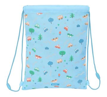 Imagen de Saco Plano Junior Safta Preescolar "Coches" 26X34X1Cm