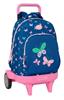 Imagen de Mochila Gde. C/Ruedas Compact Evol. Ext. Blackfit8 "Mariposas" 33X45X22Cm