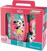 Imagen de Set De Botella Y Sandwichera + Cubiertos Minnie Mouse "Naive" 21X18X7Cm