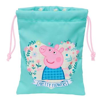 Imagen de Saquito Merienda Peppa Pig "Pretty Flowers" 20X25Cm