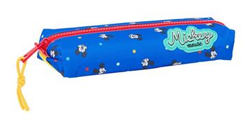 Imagen de Portatodo Rectangular C/Goma Elast. 22Cm Mickey Mouse "Good Day" 22X4X7Cm