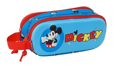 Imagen de PORTATODO DOBLE 3D MICKEY MOUSE 21X8X6 CM