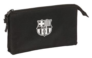 Imagen de Portatodo Triple F.C.Barcelona Chica Negro 22X12X3 Cm