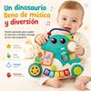 Imagen de Órgano musical Dinosaurio con actividades 2 en 1, con luces y sonidos 22x6x21cm