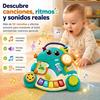 Imagen de Órgano musical Dinosaurio con actividades 2 en 1, con luces y sonidos 22x6x21cm