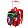 Imagen de Mochila 3D con Ruedas Pequeña Los Vengadores Almighty 26 x13 x34 cm