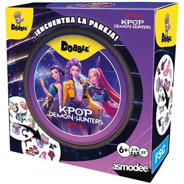 Imagen de Juego Dobble K-Pop Demon Hunters. Se basa en la velocidad, observación y reflejos.