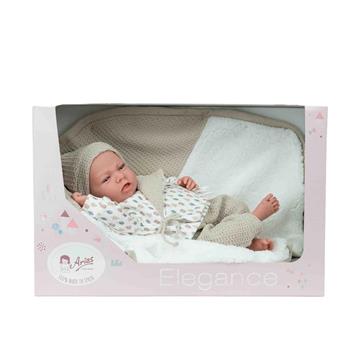 Imagen de Muñeca Elegance 40 Cm Dafne Beige C/Manta (Muñeco Con Peso)