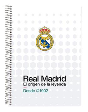 Imagen de Libreta Cuarto Tapas Duras 80 H. Real Madrid CF 15,5x22x1Cm