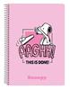 Imagen de Libreta Cuarto Tapas Duras 80 H. Snoopy 15,5x22x1Cm