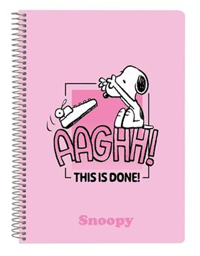 Imagen de Libreta Cuarto Tapas Duras 80 H. Snoopy 15,5x22x1Cm