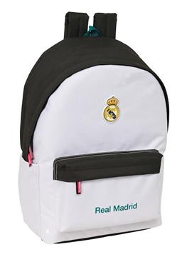 Imagen de Mochila Doble Para Portatil 15,6"+Usb Real Madrid CF 31x44x18Cm