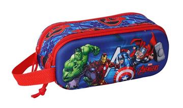 Imagen de Portatodo Doble 3D Avengers 3D 21x8x6 Cm