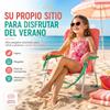 Imagen de Silla playa aluminio fija coral con asas para transportar 71x54x59 cm, 24 cm altura asiento