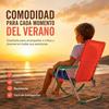 Imagen de Silla playa aluminio fija coral con asas para transportar 71x54x59 cm, 24 cm altura asiento