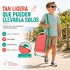 Imagen de Silla playa aluminio fija coral con asas para transportar 71x54x59 cm, 24 cm altura asiento