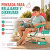 Imagen de Silla playa aluminio fija coral con asas para transportar 71x54x59 cm, 24 cm altura asiento